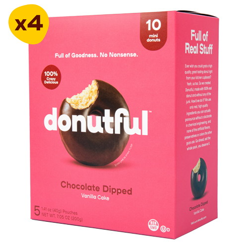 Box of Chocolate Dipped Donutful Donuts